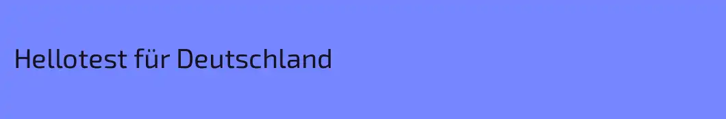 Hellotest für Deutschland